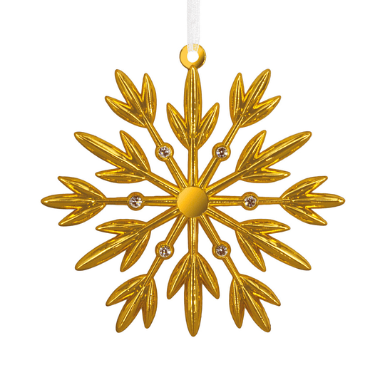 Hallmark Ornament I Gold Snowflake Metal