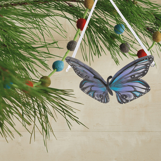 Hallmark Ornament I Purple and Blue Butterfly