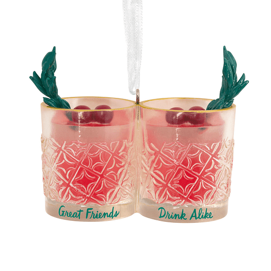 Hallmark Ornament I Friends Drink Alike Cocktail Glasses