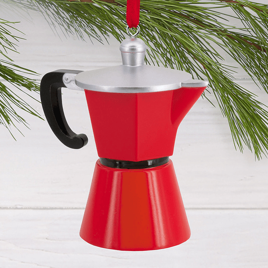 Hallmark Ornament I  Coffee Moka Pot