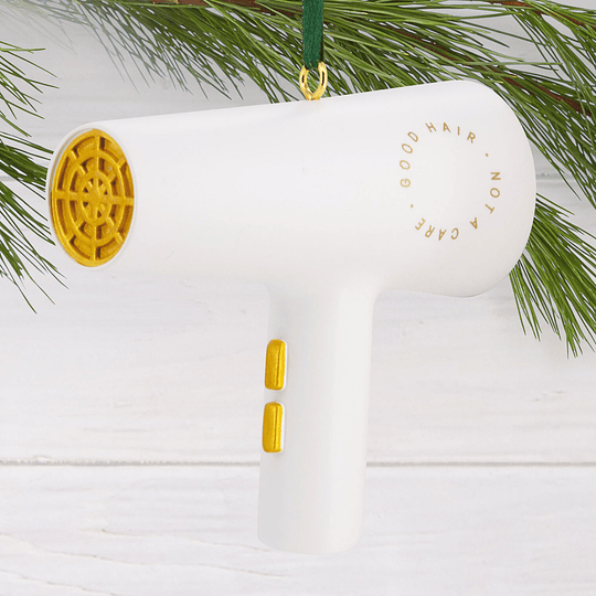 Hallmark Ornament I Hairdresser Hair Dryer