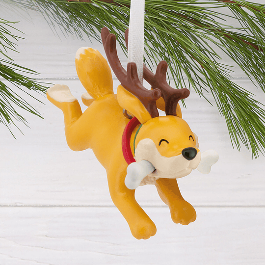 Hallmark Ornament I Reindeer Dog With Bone