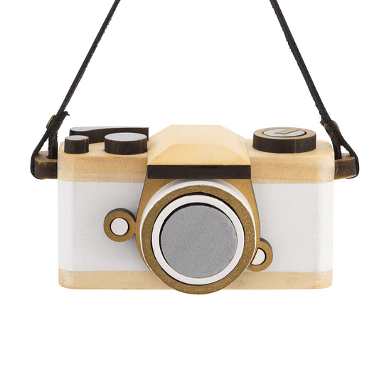 Hallmark Ornament I Retro Camera Wood