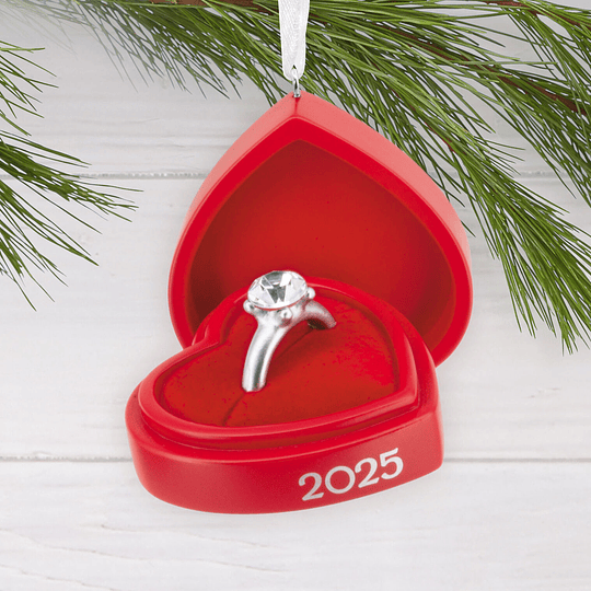 Hallmark Ornament I Engagement Ring in Red Box 2025