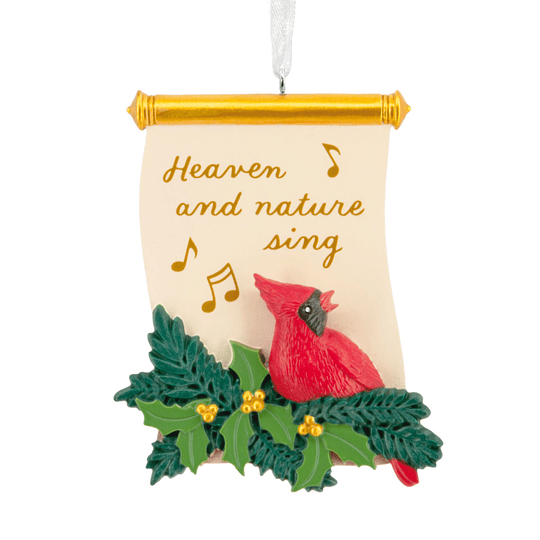Hallmark Ornament I Cardinal on Scroll Religious