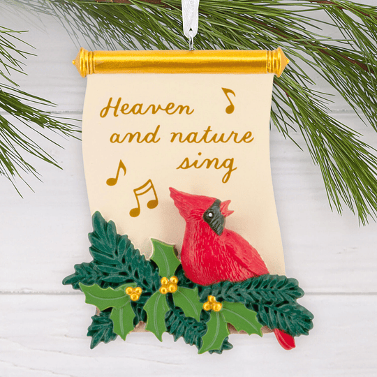 Hallmark Ornament I Cardinal on Scroll Religious