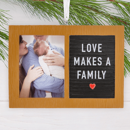 Hallmark Ornament I Love Makes a Family Letter Board Photo Frame