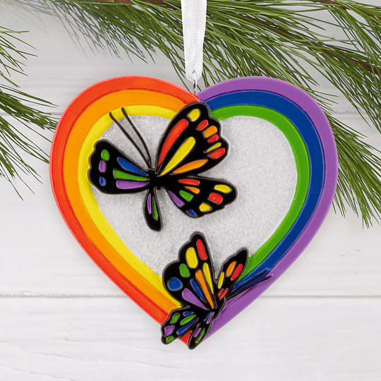 Hallmark Ornament I Rainbow Butterflies