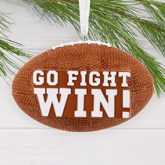 Hallmark Ornament I Go Fight Win Football