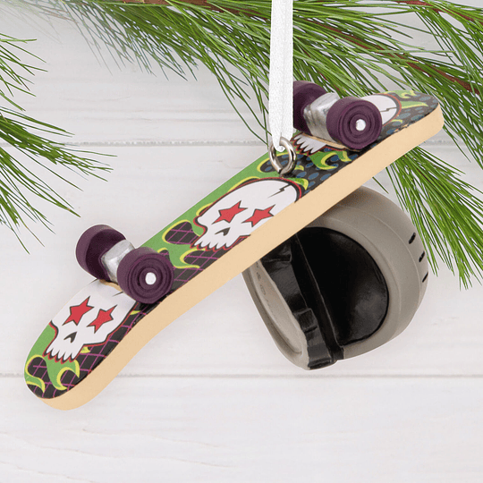 Hallmark Ornament I Skateboard and Helmet