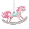 Hallmark Ornament I Baby Girl's First Christmas Rocking Horse 2025