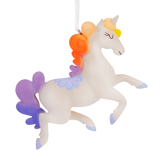 Hallmark Ornament I Whimsical Unicorn With Rainbow Mane