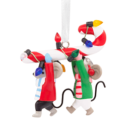 Hallmark Ornament I Mice Carrying Candy Cane