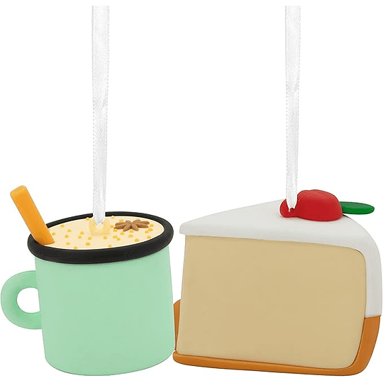 Hallmark Ornaments I Better Together Fruitcake & Eggnog Magnetic, Set of 2