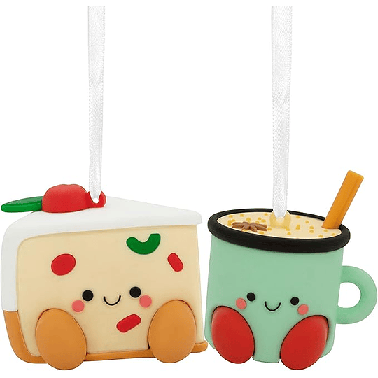 Hallmark Ornaments I Better Together Fruitcake & Eggnog Magnetic, Set of 2