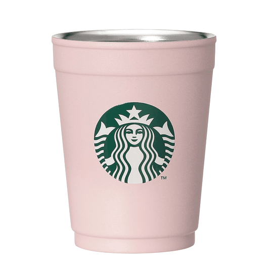 Preventa Starbucks | Sakura 2026 | 2-Way Stainless Steel Cup/Holder, Matte Pink, 355ml