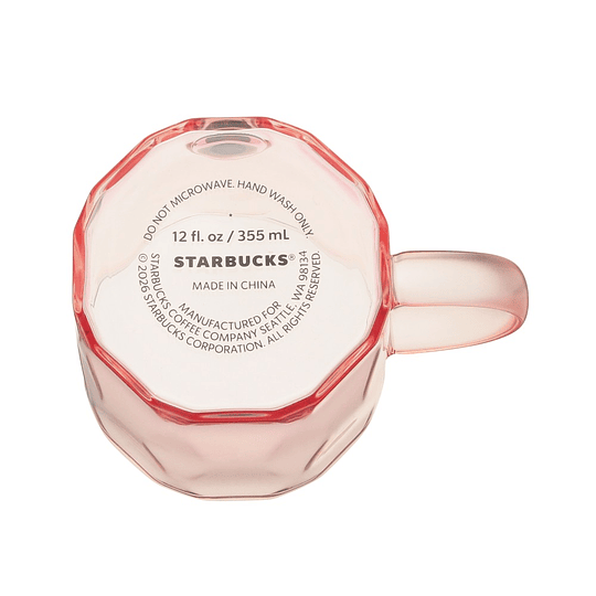 Preventa Starbucks | Sakura 2026 | Heat-Resistant Glass Mug Medal Pink Gradient 355ml
