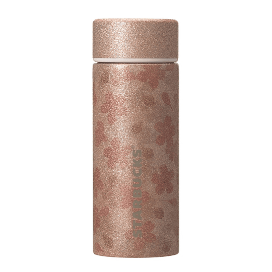 Preventa Starbucks | Sakura 2026 | Glitter Pink Beige Stainless Steel Bottle 355ml