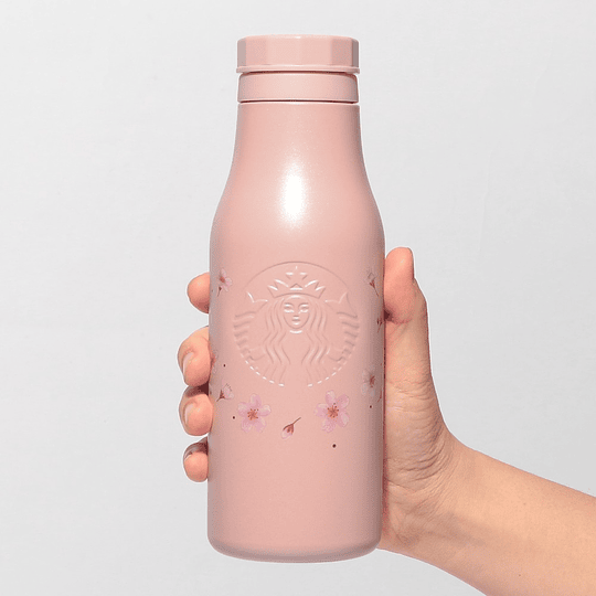 Preventa Starbucks | Sakura 2026 | Stainless Steel Logo Bottle Matte Pink 473ml