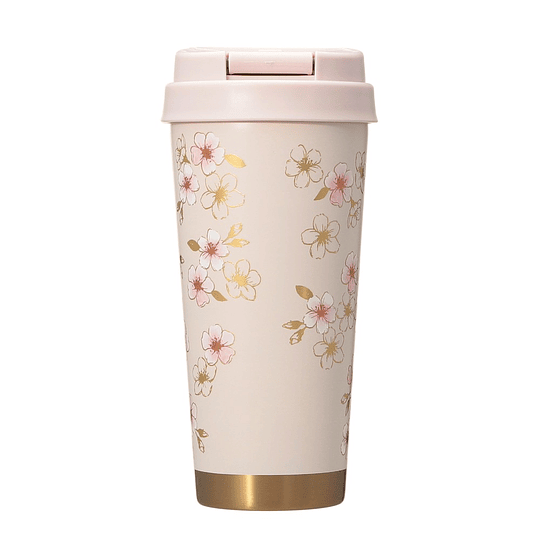 Preventa Starbucks | Sakura 2026 | Stainless Steel TO GO-Bottle Pink Beige & Gold 473ml
