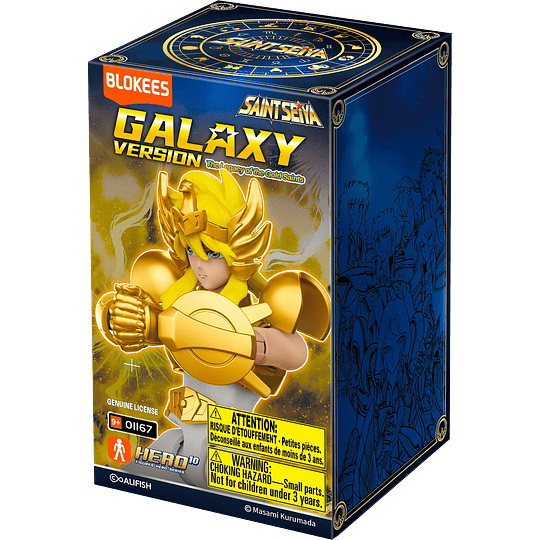 Blokees Figures | Saint Seiya | Galaxy Version 02 |  Cygnus Hyoga - Golden Bronze Cloth Special Edition