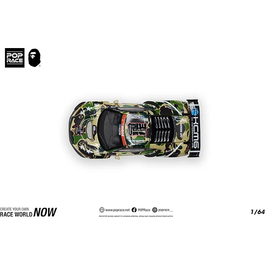 BAPE X POP RACE 1/64 HONDA NSX GT3 EVO22
