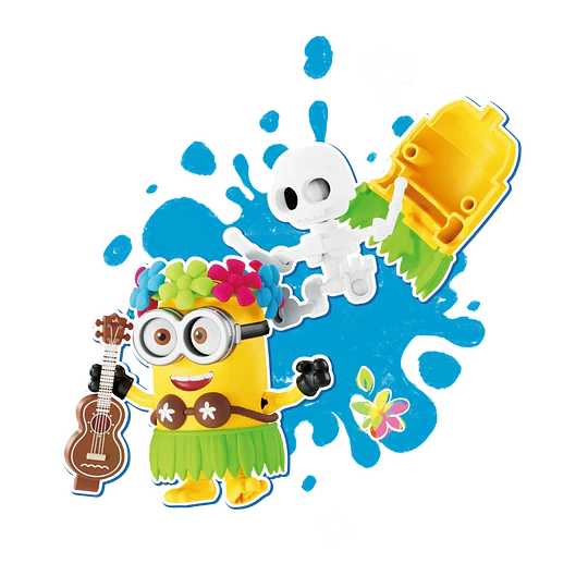 Blokees Figures | Minions Serie Mokoo | 02 Summer Bello | Set 6 figuras al Azar