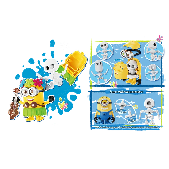 Blokees Figures | Minions Serie Mokoo | 02 Summer Bello | Set 6 figuras al Azar