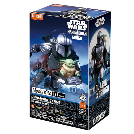 Blokees Figures | Star Wars | Champion Class | CC05 | Din Djarin & Grogu