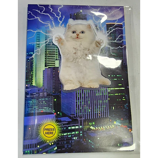 Hallmark I Funny City Cat I Lights & Sounds Birthday Card