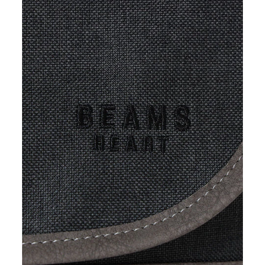 BEAMS HEART | Polyester heathered combination mini messenger bag