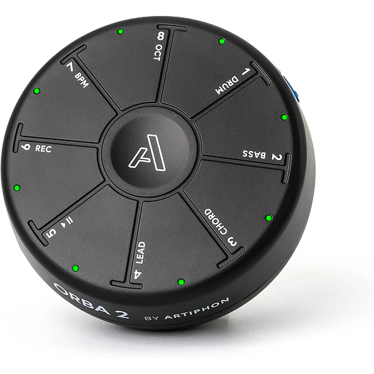 Orba 2 by Artiphon | Portable Electronic Multi-Instrument | Samples, Synth, Looper, and MIDI controller | iOS, Mac, Windows, PC, Bluetooth & USB