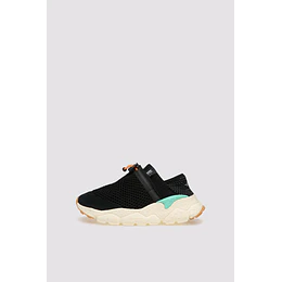 Flower Mountain X Raised By Wolves | Slip on suede and fabric sneakers - Black
