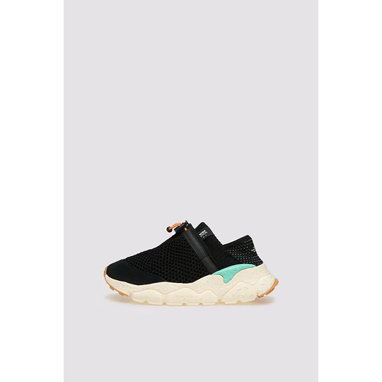 Flower Mountain X Raised By Wolves | Slip on suede and fabric sneakers - Black