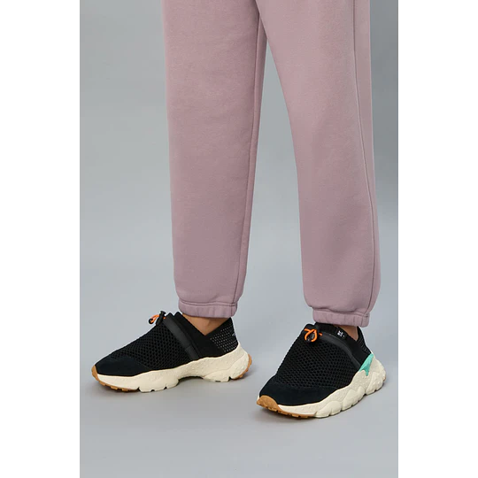 Flower Mountain X Raised By Wolves | Slip on suede and fabric sneakers - Black