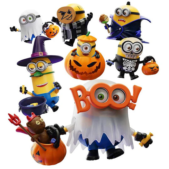 Blokees Figures | Minions Serie Mokoo | 03 Belloween | Figura Al Azar