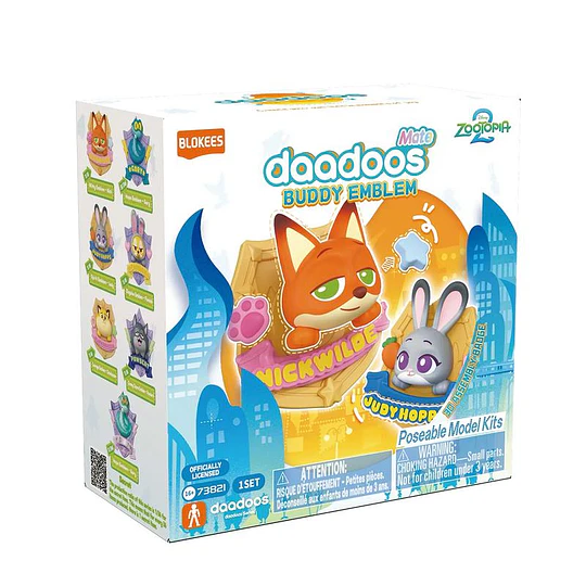 Blokees Figures | Zootopia Daadoos Mate Series |  01 Buddy Emblem | Figura Al Azar