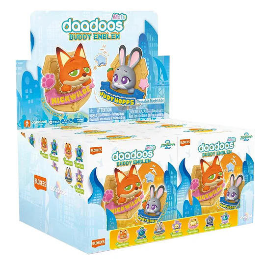 Blokees Figures | Zootopia Daadoos Mate Series | 01 Buddy Emblem | Caja 6 Figuras Al Azar