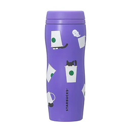 Starbucks | Halloween 2025 | Curved Stainless Steel Bottle Cat 355ml