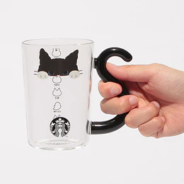 Starbucks | Halloween 2025 |  Heat-Resistant Cat Glass Mug 296ml