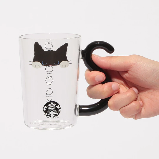 Starbucks | Halloween 2025 |  Heat-Resistant Cat Glass Mug 296ml