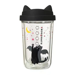 Starbucks | Halloween 2026 |  Double Wall Glass Cup Cat Glow in the Dark 355ml