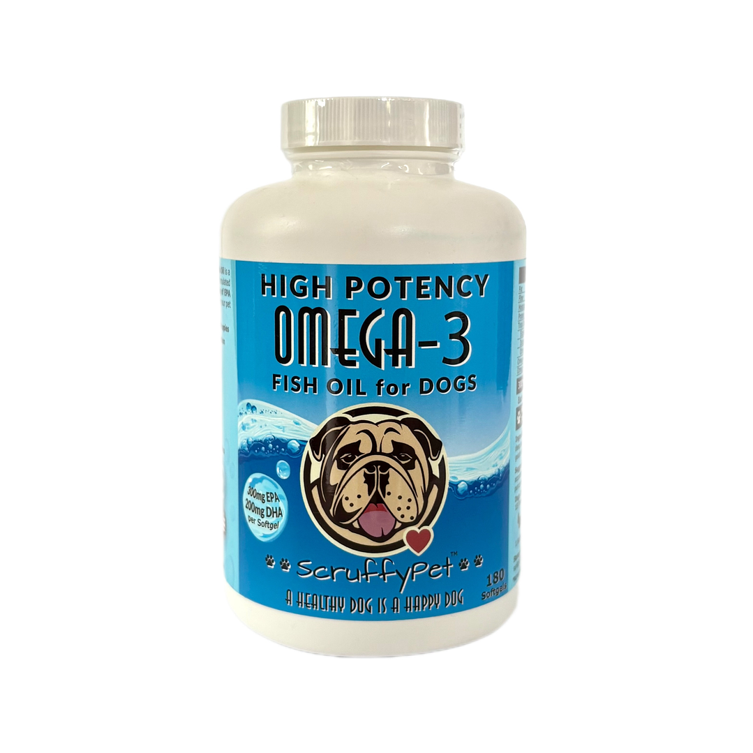 Omega 3 de alta potencia con vitamina E para perros, 180 cápsulas 1