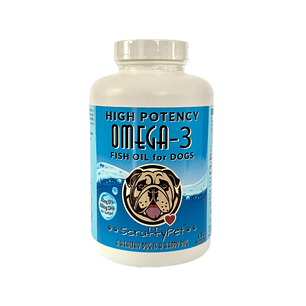 Omega 3 de alta potencia con vitamina E para perros, 180 cápsulas