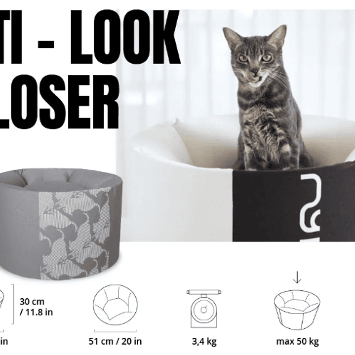 Cama premium para gatos en altura 3