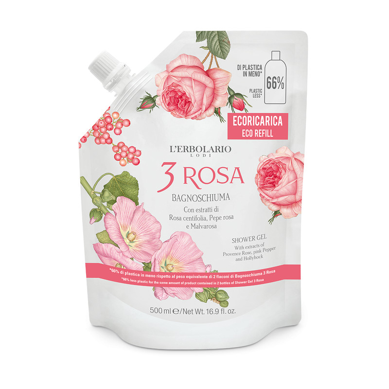 Recarga Gel Ducha y Baño 3 Rosa 500 ml