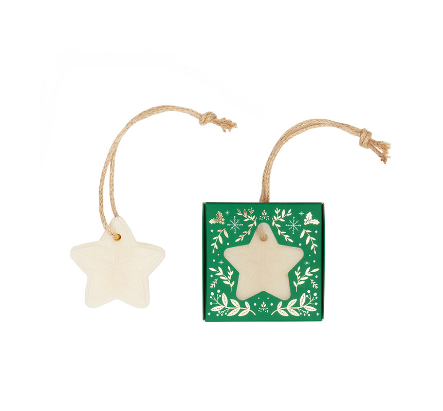 Jabón Barra Navidad Green Star con cuerda 80 g