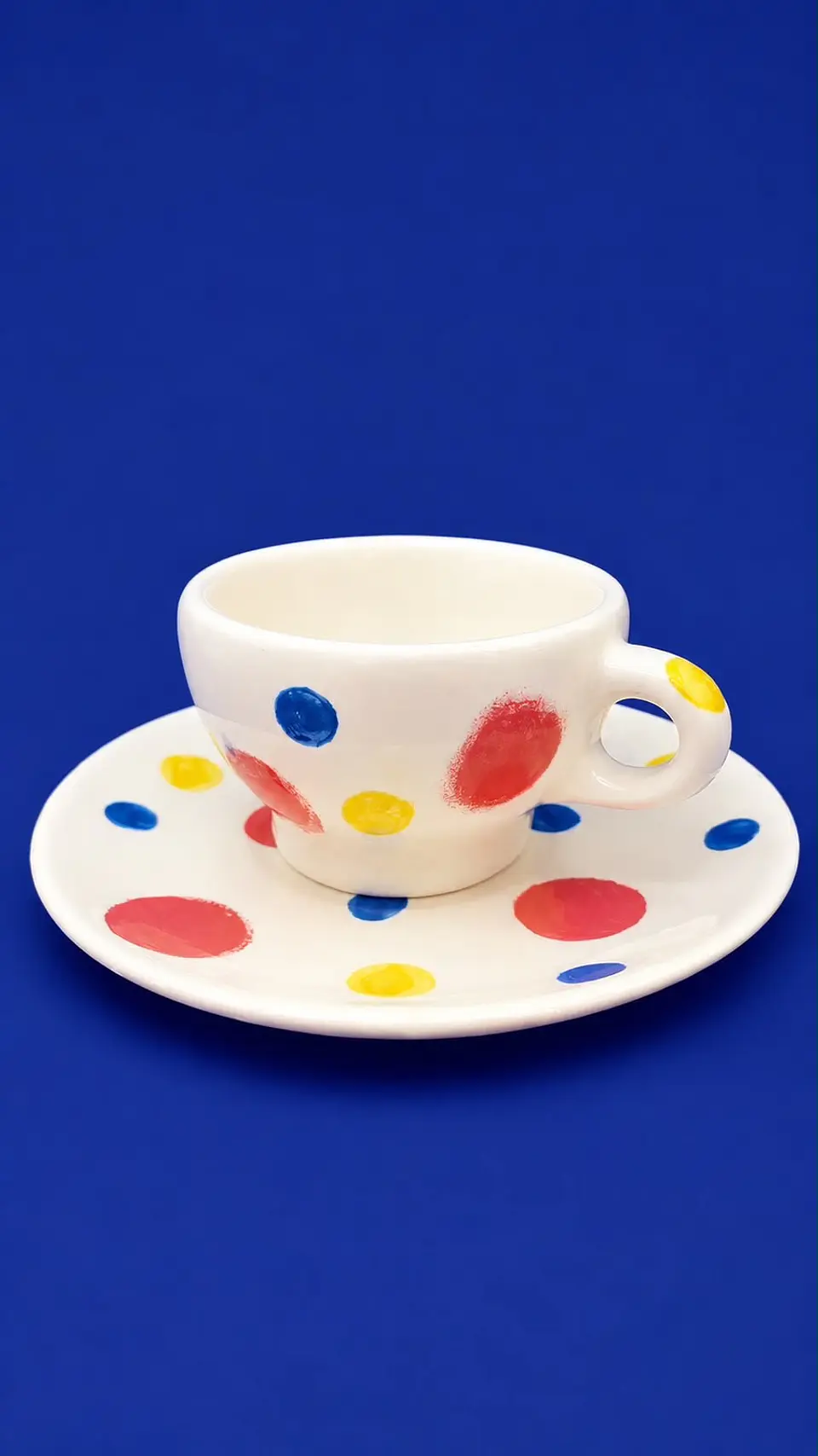 Set Plato y taza - Lunares Multicolor 1