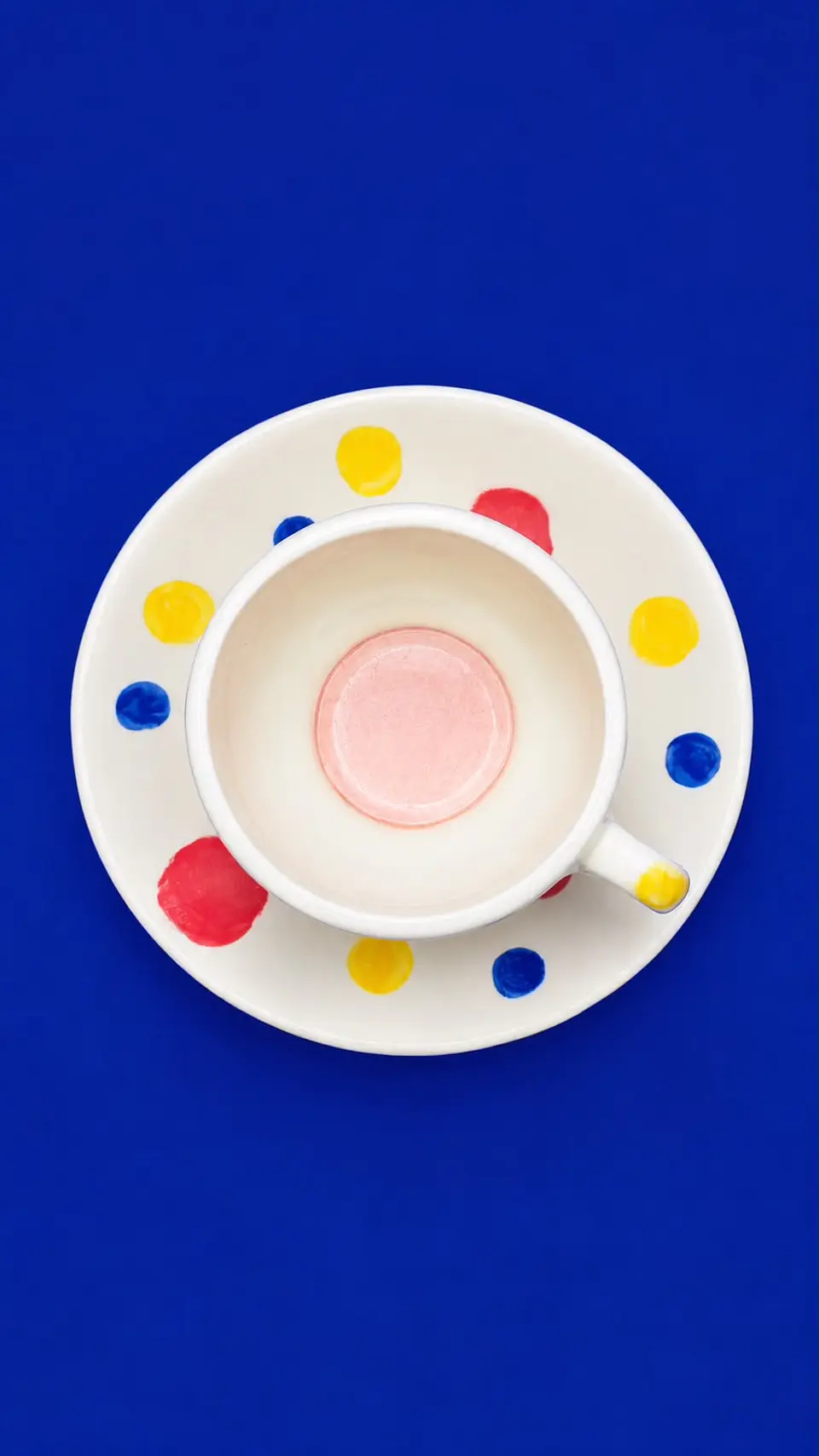 Set Plato y taza - Lunares Multicolor 2