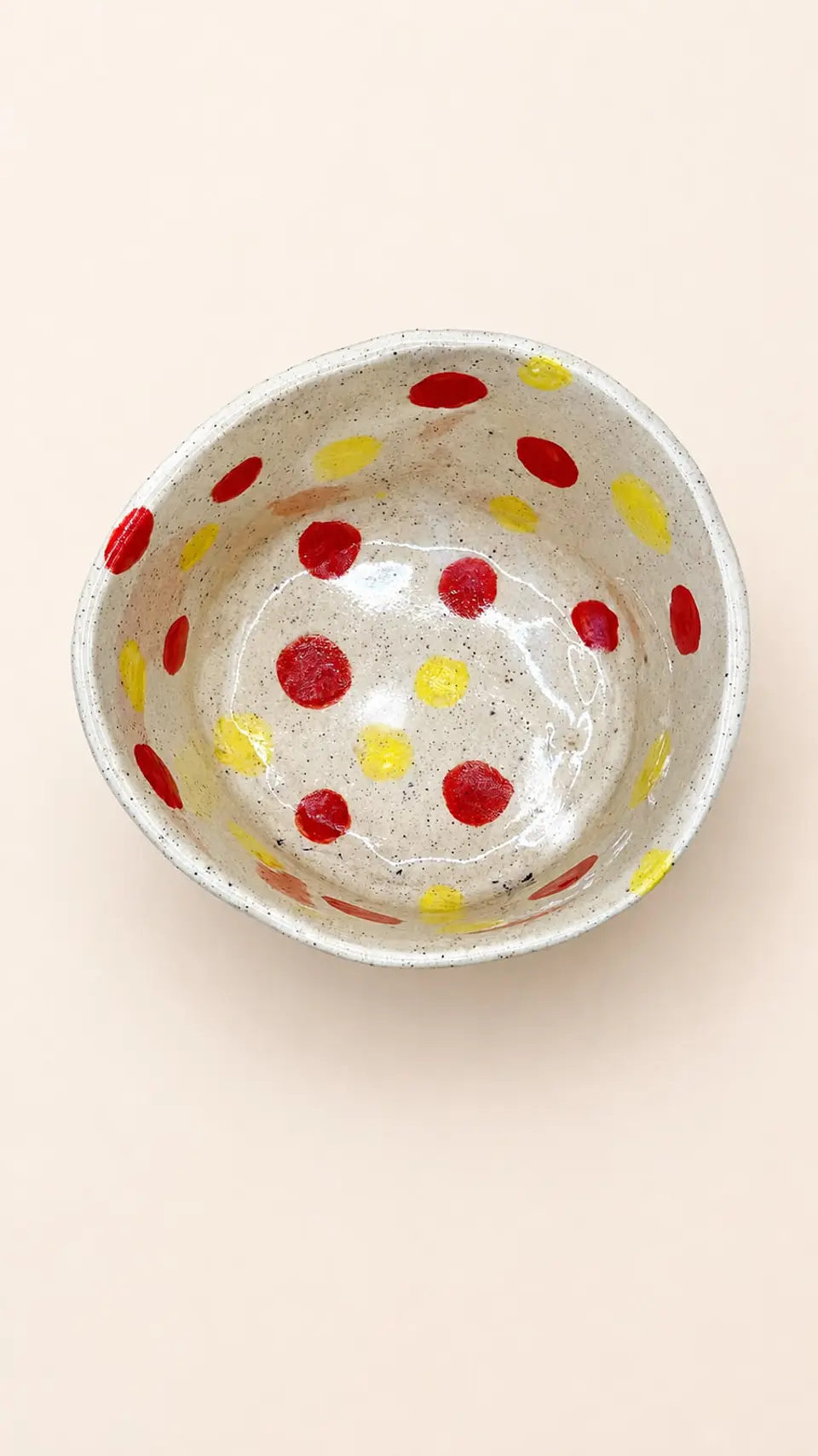 Bowl de Gres — Lunares Rojo y Amarillo 2